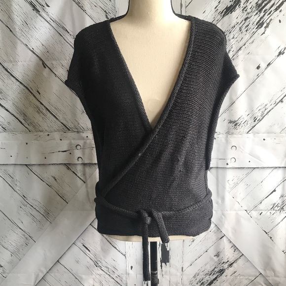 Free People Sweaters - Free People Sleeveless V-Neck Wrap & Tie Sweater